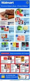 Walmart flyer week 35 Page 1: Fresh Cryovac-sealed pork back ribs €3,98, Maple Leaf boneless skinless chicken breasts €5,87