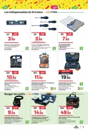 Catalogue Leroy Merlin page 3: DEXTER tournevis €3,99, DEXTER Assortiments kit d'outils €19,90