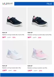 Catalogue La Halle semaine 35 page 2: RUN UP Baskets running à lacets blanc fille €13,99