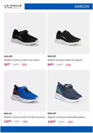 Catalogue La Halle semaine 35 page 7: RUN UP Baskets running à lacets noir garçon €9,09