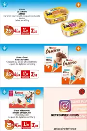Catalogue Coccimarket page 11: Nestlé La laitière €3,35, Kinder Glace bâtonnets €3,00