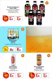 Catalogue Coccimarket page 23: STELLA ARTOIS Bière blonde €1,54, SOMBRERO Bière aromatisée €1,45