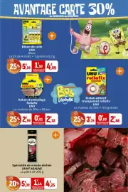 Catalogue Coccimarket page 8: SAINT AGAUNE Spécialité de viande séchée €4,25, UHU rollafix €2,18