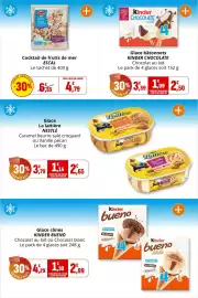 Catalogue Coccinelle Supermarché page 15: Kinder Glace bâtonnets €2,50, Nestlé Glace La laitière €2,65