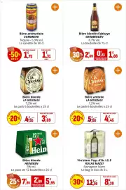 Catalogue Coccinelle Supermarché page 40: GRIMBERGEN Bière blonde d'abbaye €1,88, Heineken Bière blonde €5,95