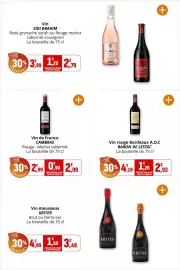 Catalogue Coccinelle Supermarché page 42: SIDI BRAHIM Vin €2,79, BARON DE LESTAC Vin rouge Bordeaux A.O.C €2,93