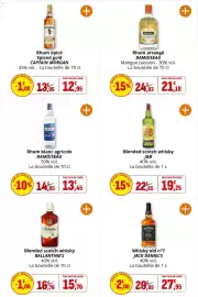 Catalogue Coccinelle Supermarché page 44: BALLANTINE'S Blended scotch whisky €15,76, DAMOISEAU Rhum arrangé €21,18