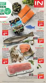 Interspar Flugblatt Seite 11: Bio-Black Tiger Garnelen €4,49, Natur pur Bio-Bachsäibling €3,99