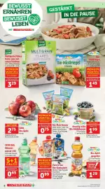 Interspar Flugblatt Seite 8: SPAR Kids Mineralwasser still €0,65, Süße Bio-Äpfel €2,75