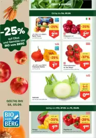 MPreis Flugblatt woche 36 Seite 2: Cherrytomaten an der Rispe €1,80, BIO vom BERG Hokkaido Kürbis €1,77