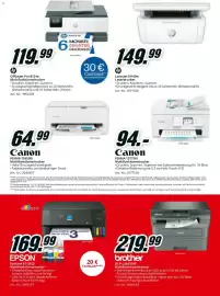 Media Markt Prospekt Seite 10: Hp LaserJet M140w Laserdrucker €149,99, Hp OfficeJet Pro 8124e Multifunktionsdrucker €119,99