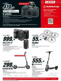 Media Markt Prospekt Seite 15: Sony Systemkamera €999,00, Navee E-Scooter €299,00
