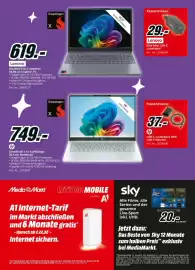 Media Markt Prospekt Seite 9: Hp OmniBook 3 14-hz0952ngx €749,00, Lenovo IdeaPad Slim 3 15Q8X10 €619,00