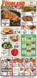 Foodland weekly ad week 35 Page 1: Prairie Fresh assorted pork chops €1,79, Ground Chuck €5,49