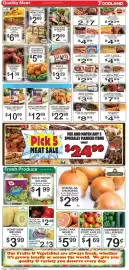 Foodland weekly ad week 35 Page 2: Great American Tilapia Fillets €12,99, Prairie Fresh center cut pork chops €2,69