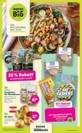Denn's Biomarkt Flugblatt Seite 1: Dennree Europäische Bio-Mandelkerne €6,99, Bio-Äpfel €2,79