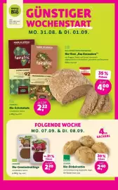 Denn's Biomarkt Flugblatt Seite 5: DENNREE Bio-Gemüsebratlinge €2,20, Schedel Bio-Dinkelrustiss €2,40