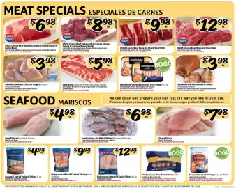 Fresco y Más weekly ad week 35 Page 3: Jumbo Head-On White Shrimp €6,98, Fisherman's Wharf Cooked Shrimp €9,98