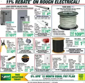 Menards weekly ad Page 10: Thhn wire €109,99, Scotch super 33+ professional grade electrical tape €3,99