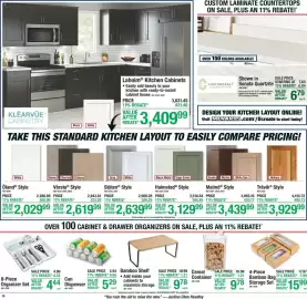 Menards weekly ad Page 17: 8-Piece Organizer Set €4,44, Can Dispenser €5,29