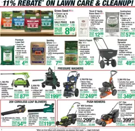 Menards weekly ad Page 2: Master Garden Premium Lawn Soil €4,99, 3,300 Psi Gas €349,98