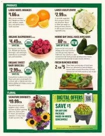 Central Market weekly ad week 35 Page 2: Organic Raspberries €4,49, Organic sweet baby broccoli €2,99