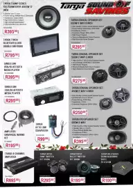 AutoZone catalogue Page 17: Targa Gold Series Sound Deadening Sheet €100,00, Targa Super Dome Tweeter €295,00