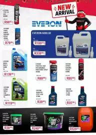AutoZone catalogue Page 18: Everon Tyre Fix 4x4 €99,95, Everon Radiator Stop Leak €39,95