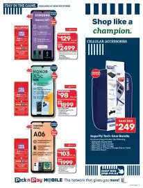 Pick n Pay catalogue Page 11: Supa Fly Tech Gear Bundle €249,00, Samsung Galaxy A07 €2.499,00
