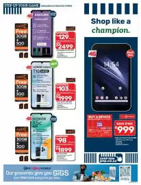 Pick n Pay catalogue Page 7: Honor Choice T10 64GB €1.999,00, Vodacom Smart Tab 8 32GB €999,00