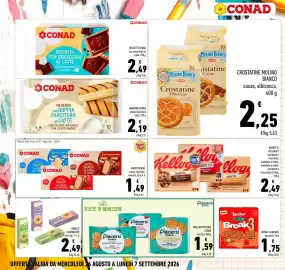 Volantino Conad Pagina 4: Crostatine Mulino Bianco €2,25, Break 3 Loacker hazelnut €1,75