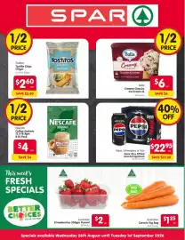 Spar catalogue week 35 Page 1: Australian Carrots 1kg Bag €1,25, Pepsi Max €22,95