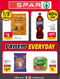 Spar catalogue week 35 Page 4: Menz Australia's Violet Crumble €3,50, Smith's Crackers €2,00
