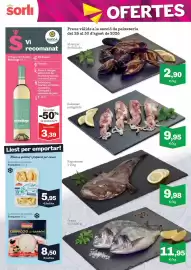 Catálogo Sorli Página 12: Pasapesca carpaccio de gambón €8,50, Mondologo vi blanc DO Rueda €3,39