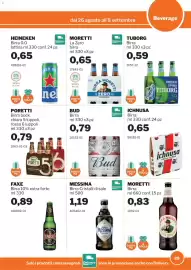 Volantino GrosMarket Pagina 29: Birra Messina Cristalli di sale €1,19, Birra Moretti La Zero €0,65