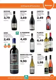 Volantino GrosMarket Pagina 31: Il Poderone Morellino di Scansano docg €4,49, Dezzani Dolcetto d'Acqui doc €3,69