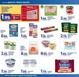 Volantino Sigma Pagina 8: Würstel di puro suino Wüber €0,89, Salmone scozzese affumicato Fumara €6,29
