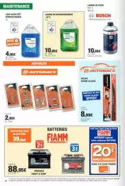 Catalogue Autobacs page 4: DAREX Liquide de refroidissement €10,95, BOSCH LIQUIDE DE FREIN €10,95