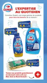 Catalogue Carrefour page 6: Total - lavages €1,04, Brillance de pollo etiqueta negra €4,45