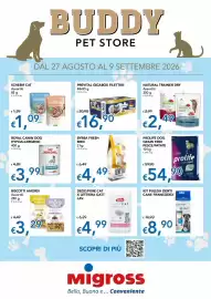 Volantino Migross Superstore Pagina 1: Prevital gigabox filettini €16,90, Natural Trainer Dry €2,49