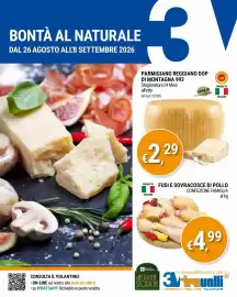 Volantino Tre Valli Supermercato Pagina 1: Parmigiano Reggiano DOP di montagna 993 €2,29, Fusi e sovracosce di pollo €4,99