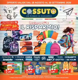 Volantino Cossuto Pagina 1: Eastpak astuccio oval single €14,90, Carta igienica Foxy mega €1,99