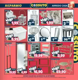 Volantino Cossuto Pagina 9: Vaso vetro €0,49, Specchio rettangolare Beauty €1,99