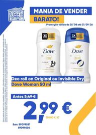 Folheto Casa Cheia Página 6: Deodorante roll on original ou invisible dry dove woman €2,99
