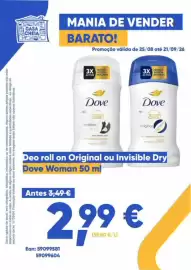 Folheto Casa Cheia Página 6: Deodorante roll on original ou invisible dry dove woman €2,99