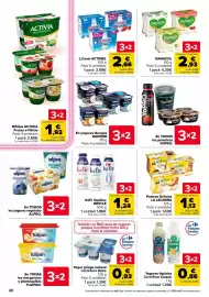 Folleto Carrefour Página 20: Kéfir líquidos NESTLÉ €1,24, Postres Delicias La Lechera €1,13