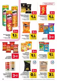Folleto Carrefour Página 32: Popitas al punto de sal o mantequilla €1,70, Grefusa Aperitivo Gublins o Papadelta €1,13