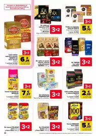 Folleto Carrefour Página 34: Café molido mezcla o natural BARCO €2,39, Nesquik Cacao Puro 100% €5,23