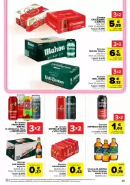 Folleto Carrefour Página 43: Cerveza Cruzcampo €9,99, El Águila cerveza sin filtrar original limón o 0,0 €0,79