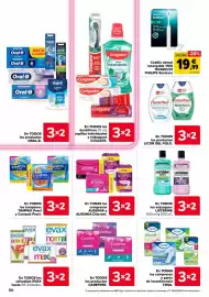 Folleto Carrefour Página 50: Philips sonicare cepillo dental recargable 1100 €19,99, Evax salvaslip €50,00